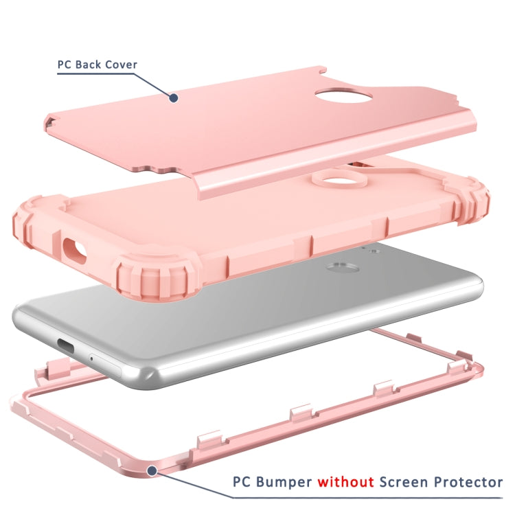 For Google Pixel 3 3 in 1 Shockproof PC + Silicone Protective Case