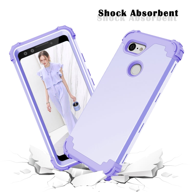 For Google Pixel 3 3 in 1 Shockproof PC + Silicone Protective Case