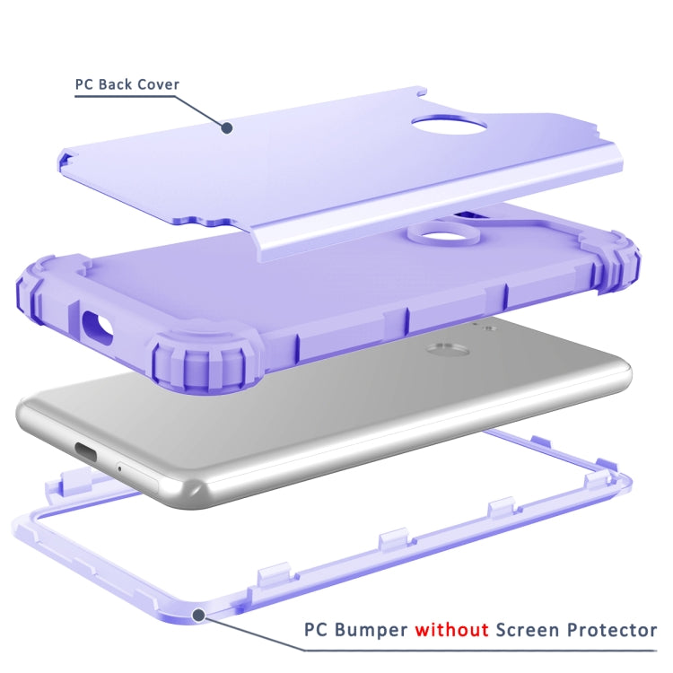 For Google Pixel 3 3 in 1 Shockproof PC + Silicone Protective Case