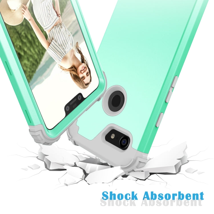 For Google Pixel 3 XL 3 in 1 Shockproof PC + Silicone Protective Case