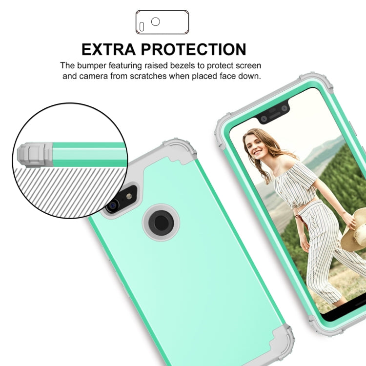 For Google Pixel 3 XL 3 in 1 Shockproof PC + Silicone Protective Case