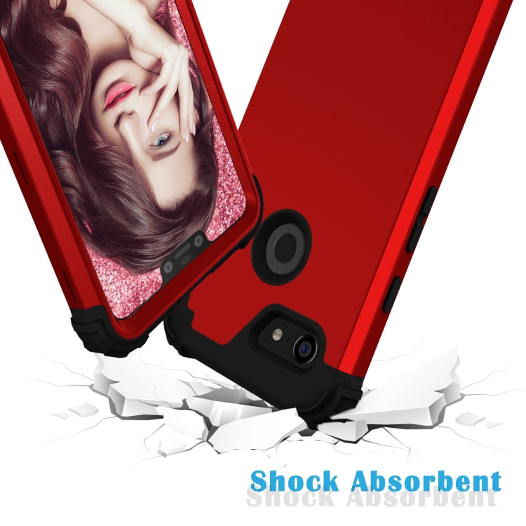 For Google Pixel 3 XL 3 in 1 Shockproof PC + Silicone Protective Case