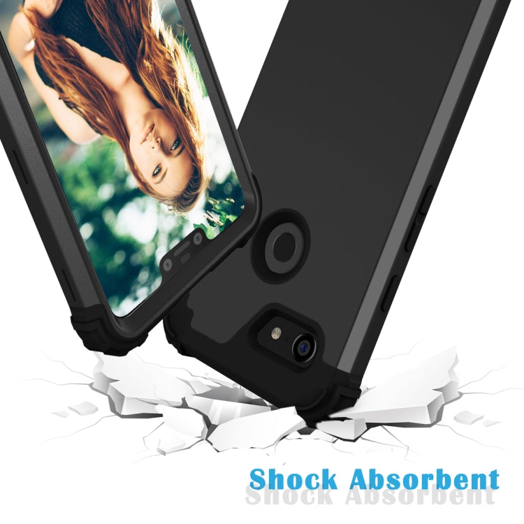 For Google Pixel 3 XL 3 in 1 Shockproof PC + Silicone Protective Case