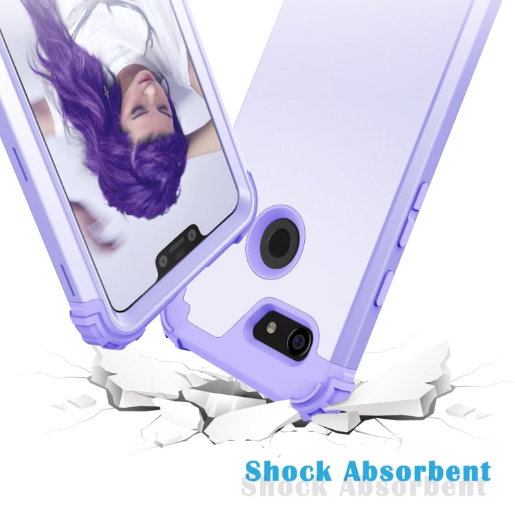 For Google Pixel 3 XL 3 in 1 Shockproof PC + Silicone Protective Case