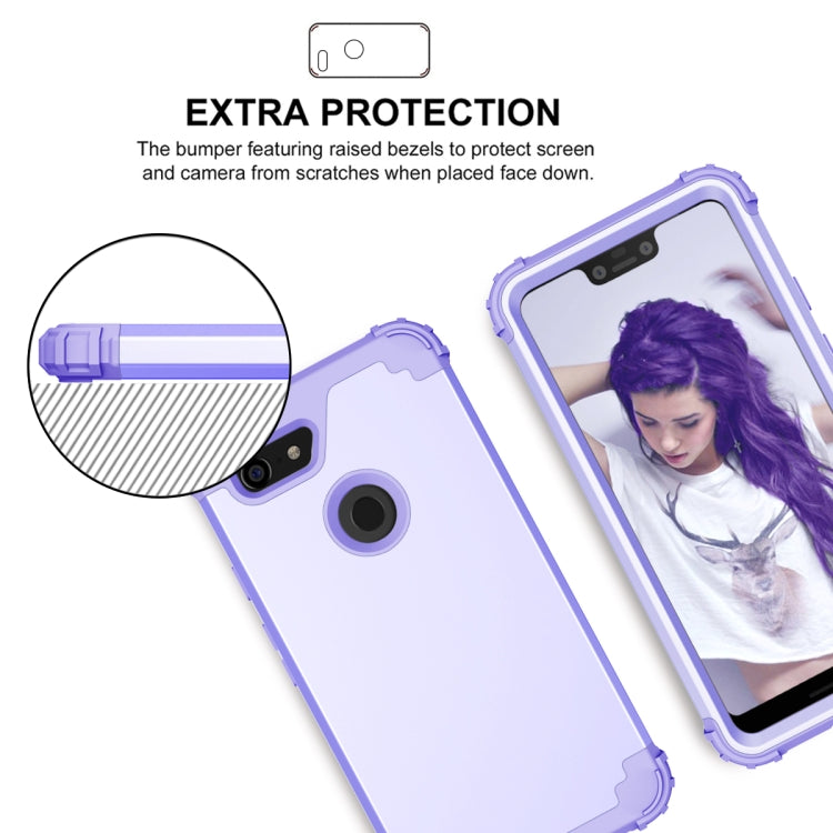 For Google Pixel 3 XL 3 in 1 Shockproof PC + Silicone Protective Case