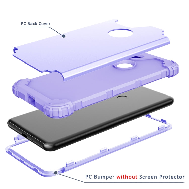 For Google Pixel 3 XL 3 in 1 Shockproof PC + Silicone Protective Case