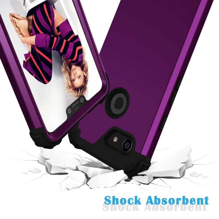 For Google Pixel 3 XL 3 in 1 Shockproof PC + Silicone Protective Case