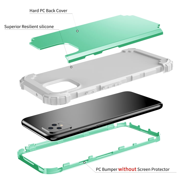 For Google Pixel 4 3 in 1 Shockproof PC + Silicone Protective Case