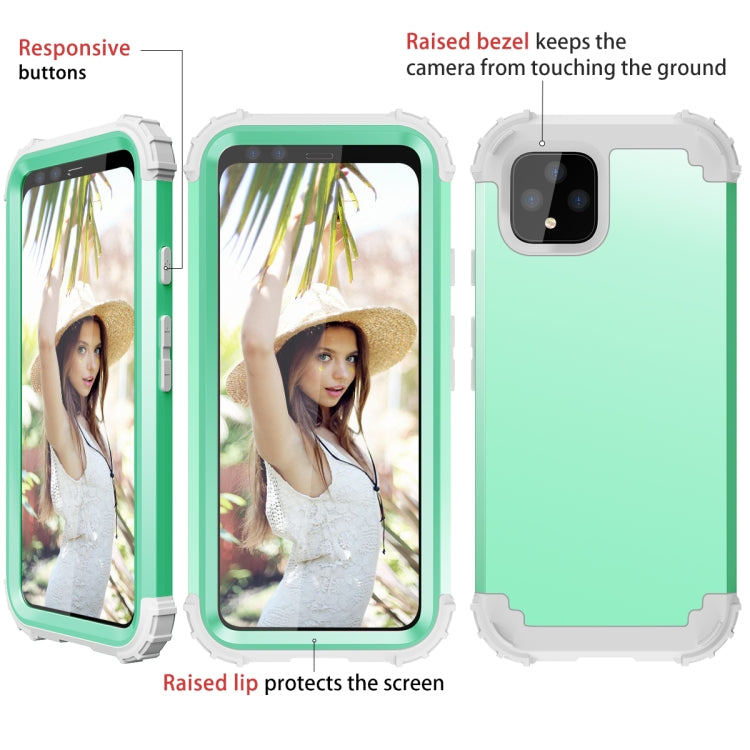 For Google Pixel 4 3 in 1 Shockproof PC + Silicone Protective Case