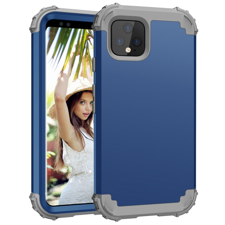 For Google Pixel 4 3 in 1 Shockproof PC + Silicone Protective Case