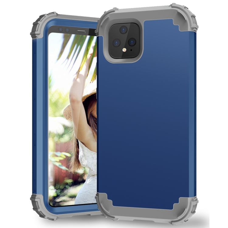 For Google Pixel 4 3 in 1 Shockproof PC + Silicone Protective Case