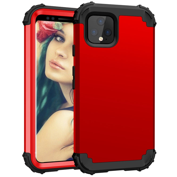 For Google Pixel 4 3 in 1 Shockproof PC + Silicone Protective Case