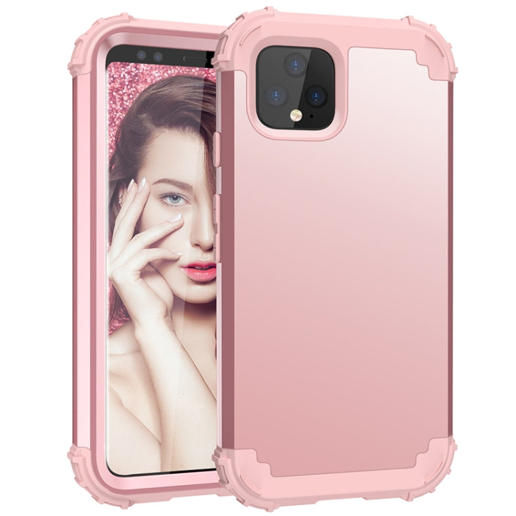 For Google Pixel 4 3 in 1 Shockproof PC + Silicone Protective Case
