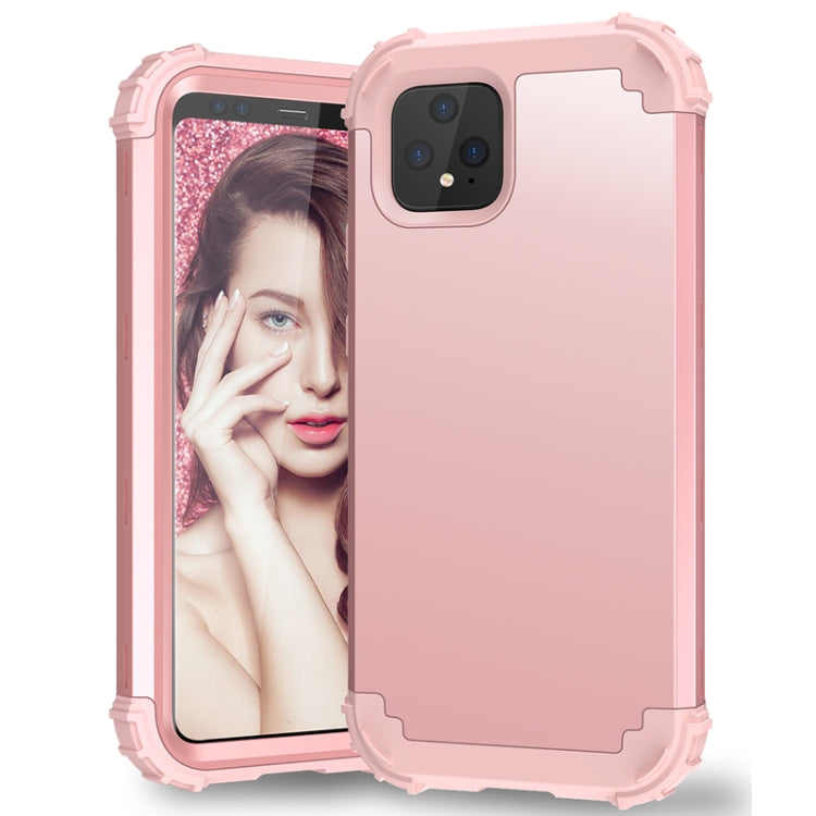 For Google Pixel 4 3 in 1 Shockproof PC + Silicone Protective Case