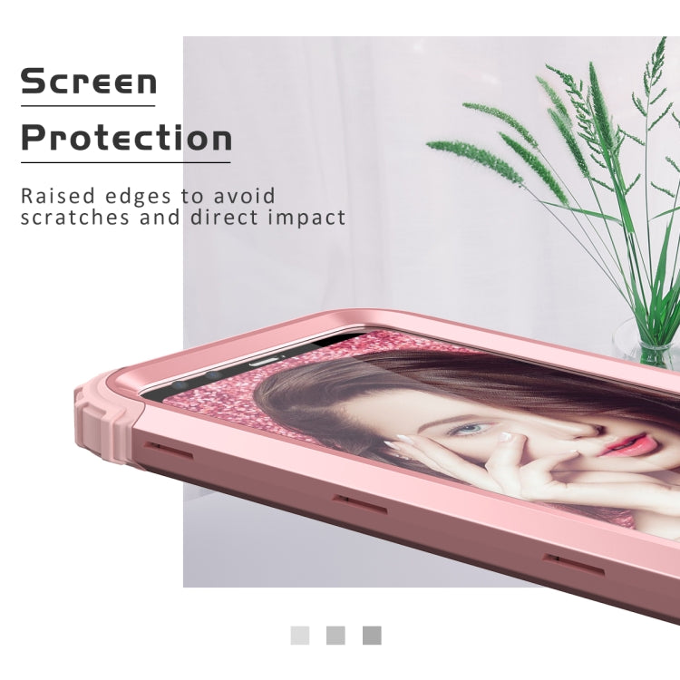 For Google Pixel 4 3 in 1 Shockproof PC + Silicone Protective Case