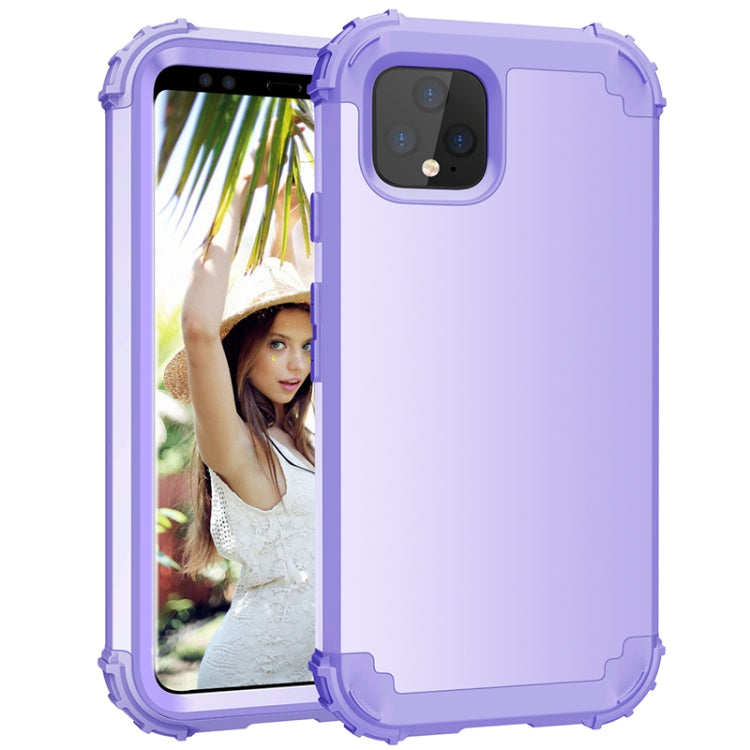 For Google Pixel 4 3 in 1 Shockproof PC + Silicone Protective Case