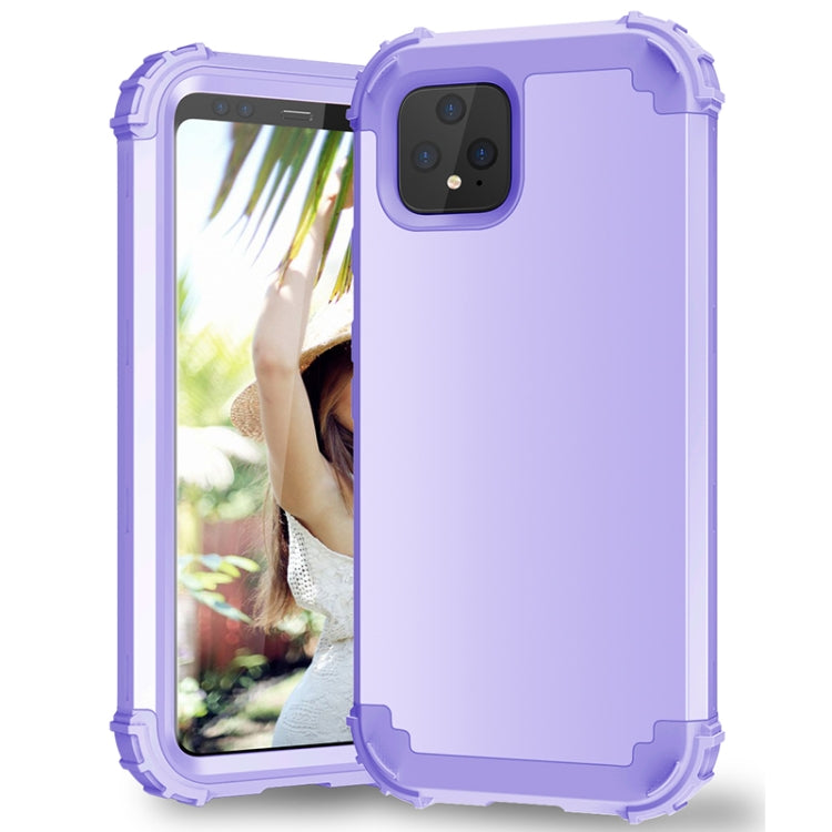 For Google Pixel 4 3 in 1 Shockproof PC + Silicone Protective Case