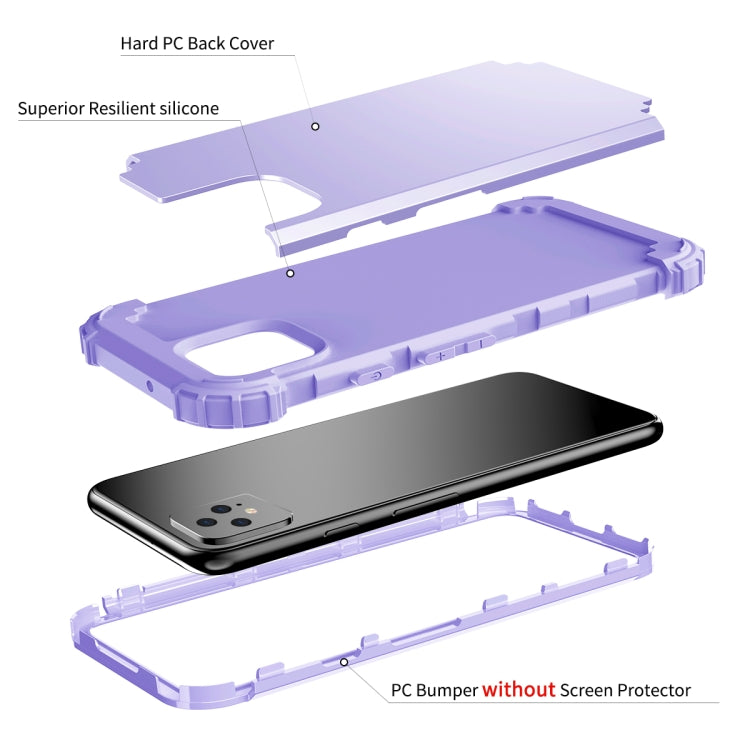 For Google Pixel 4 3 in 1 Shockproof PC + Silicone Protective Case