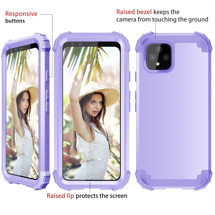 For Google Pixel 4 3 in 1 Shockproof PC + Silicone Protective Case