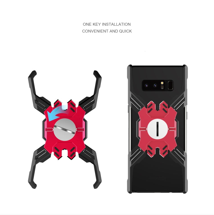 For Galaxy Note 8 Hero Series Anti-fall Wear-resistant Metal Protective Case with Bracket