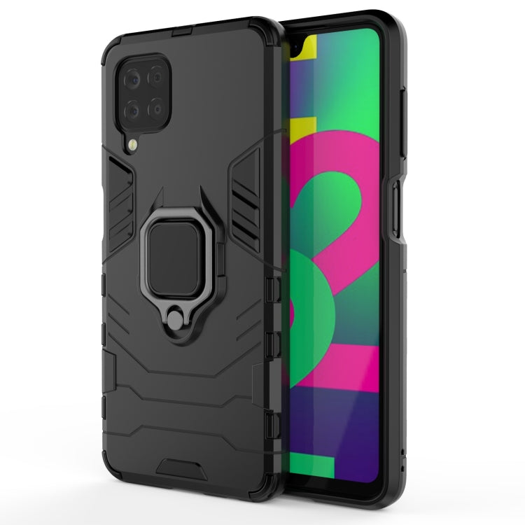 For Samsung Galaxy F22 4G PC + TPU Shockproof Protective Case with Magnetic Ring Holder