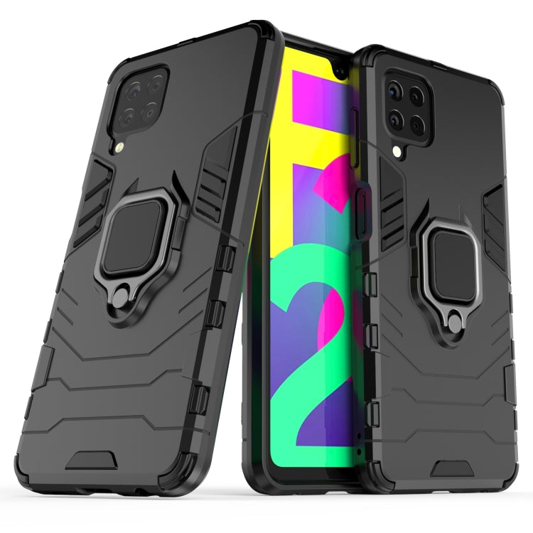 For Samsung Galaxy F22 4G PC + TPU Shockproof Protective Case with Magnetic Ring Holder