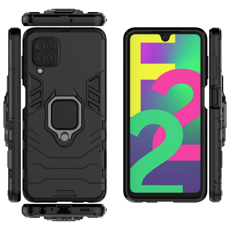 For Samsung Galaxy F22 4G PC + TPU Shockproof Protective Case with Magnetic Ring Holder