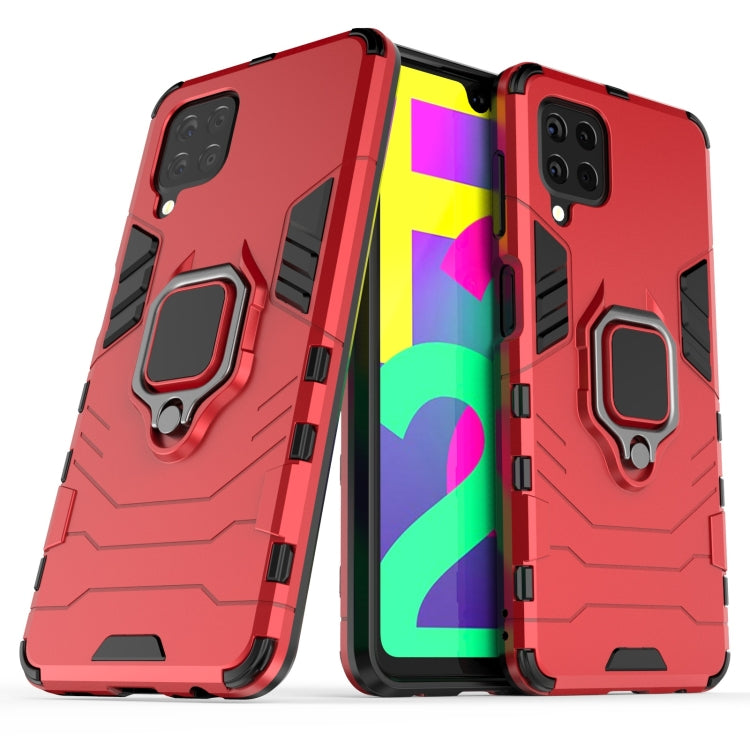 For Samsung Galaxy F22 4G PC + TPU Shockproof Protective Case with Magnetic Ring Holder