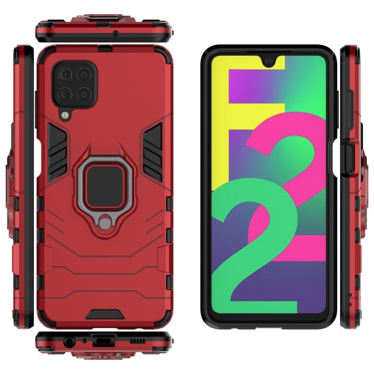 For Samsung Galaxy F22 4G PC + TPU Shockproof Protective Case with Magnetic Ring Holder