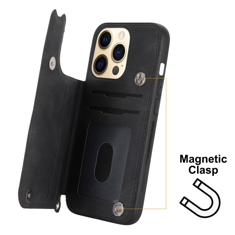 For iPhone 13 Mandala Embossed PU + TPU Case with Holder & Card Slots & Photo Frame & Hand Strap