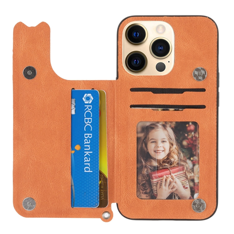 For iPhone 13 Mandala Embossed PU + TPU Case with Holder & Card Slots & Photo Frame & Hand Strap