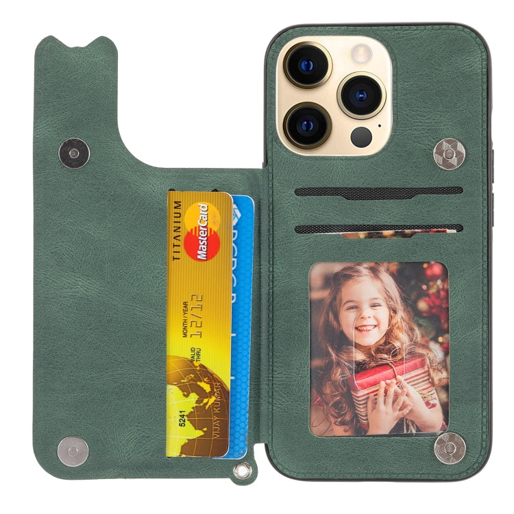 For iPhone 13 Mandala Embossed PU + TPU Case with Holder & Card Slots & Photo Frame & Hand Strap