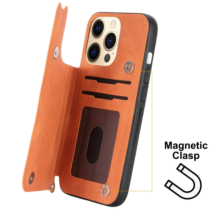 For iPhone 13 Pro Max Mandala Embossed PU + TPU Case with Holder & Card Slots & Photo Frame & Hand Strap