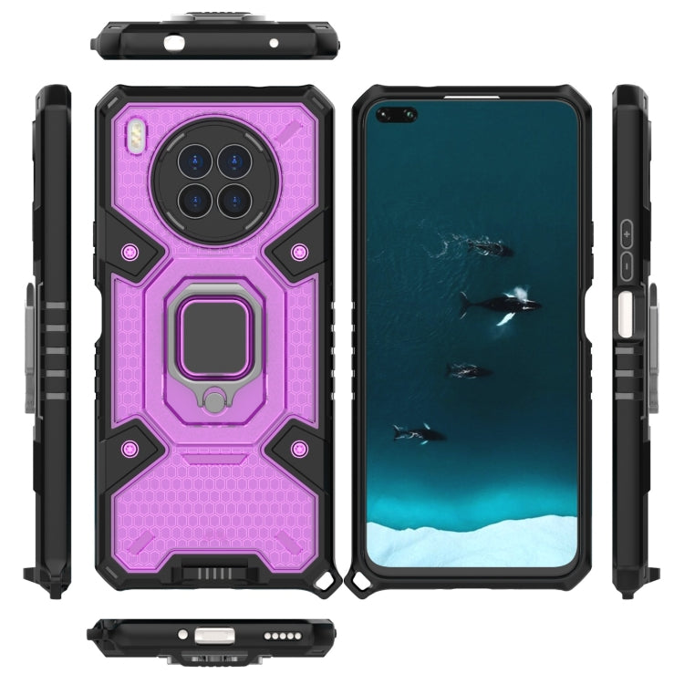 For Huawei nova 8i Space PC+TPU Shockproof Case with Ring Holder