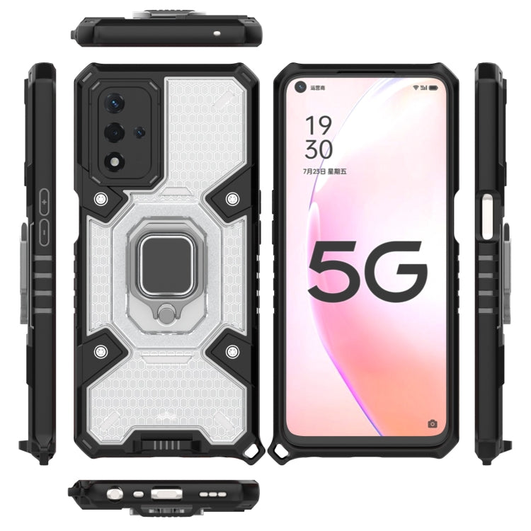 For OPPO A93s 5G/A93 5G/A74 Space PC+TPU Shockproof Case with Ring Holder