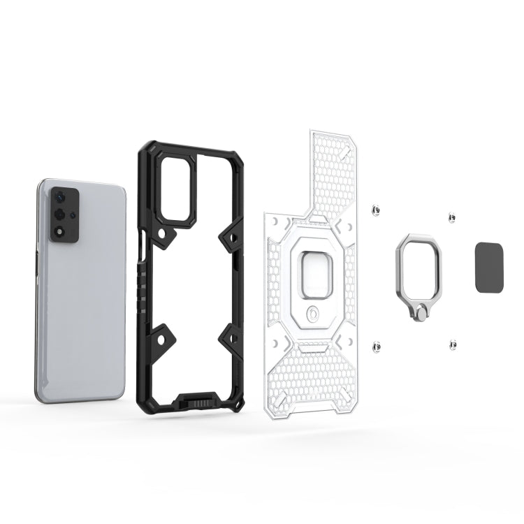 For OPPO A93s 5G/A93 5G/A74 Space PC+TPU Shockproof Case with Ring Holder