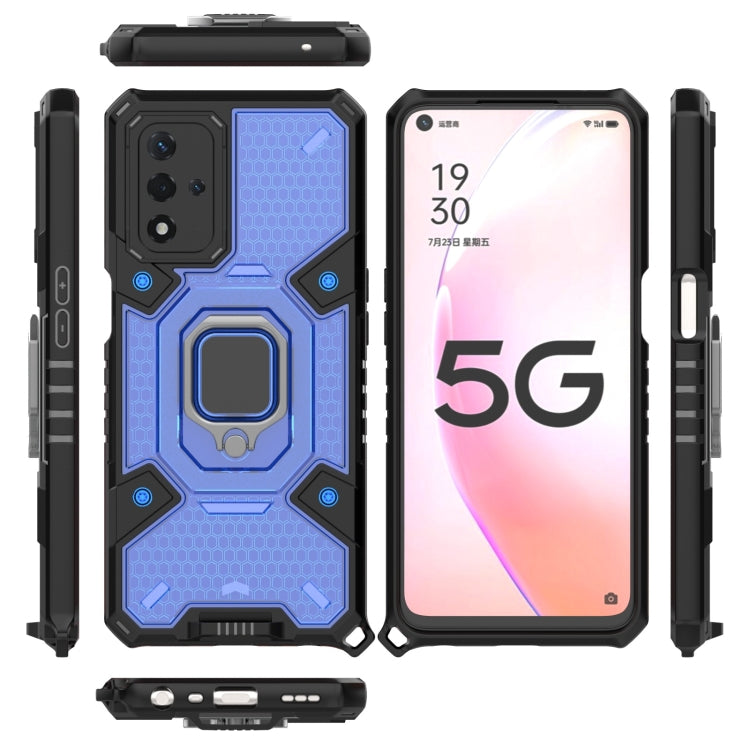 For OPPO A93s 5G/A93 5G/A74 Space PC+TPU Shockproof Case with Ring Holder