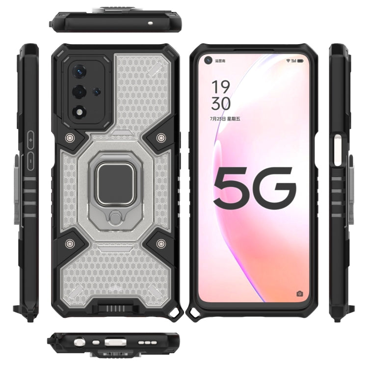 For OPPO A93s 5G/A93 5G/A74 Space PC+TPU Shockproof Case with Ring Holder