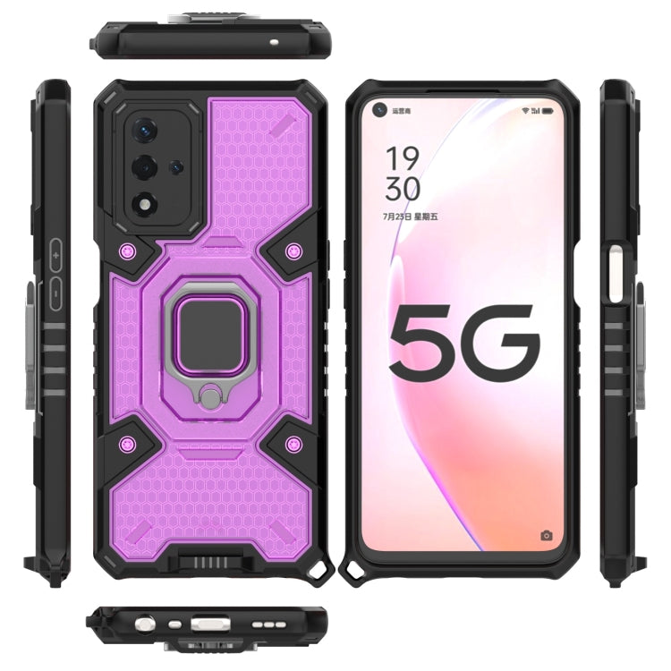 For OPPO A93s 5G/A93 5G/A74 Space PC+TPU Shockproof Case with Ring Holder