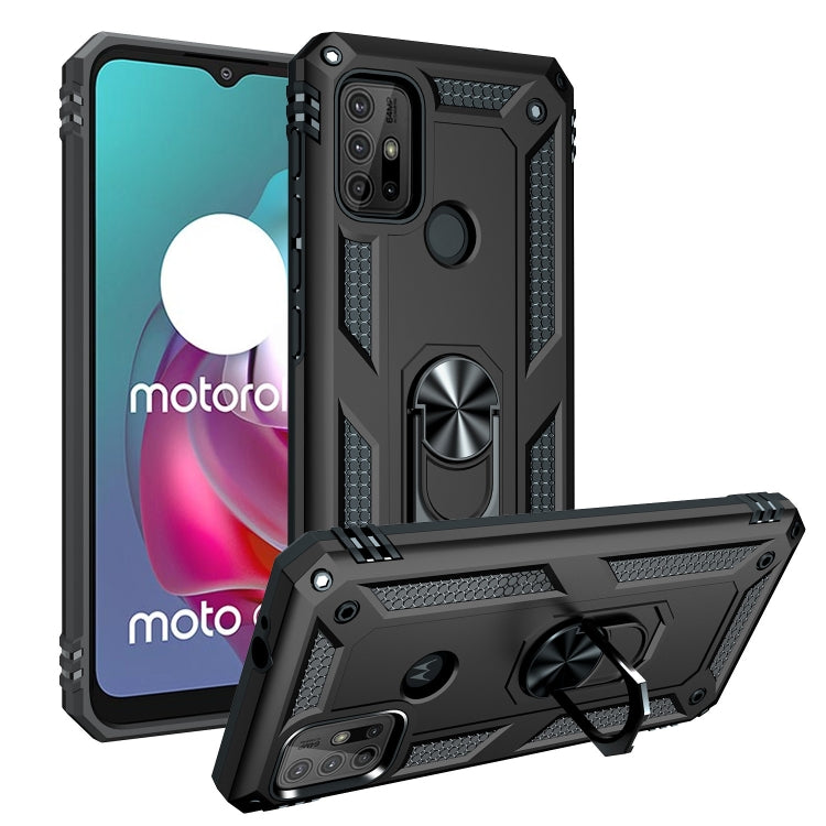 For Motorola Moto G30 / G10 Shockproof TPU + PC Protective Case with 360 Degree Rotating Holder