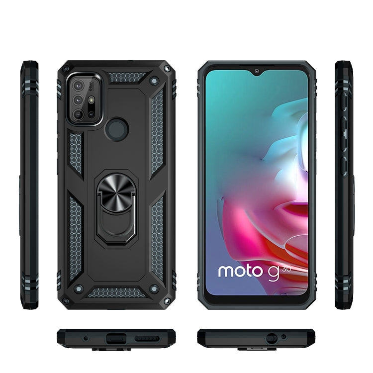 For Motorola Moto G30 / G10 Shockproof TPU + PC Protective Case with 360 Degree Rotating Holder