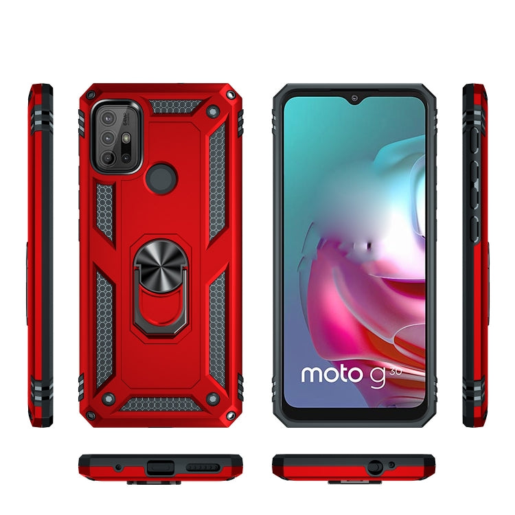 For Motorola Moto G30 / G10 Shockproof TPU + PC Protective Case with 360 Degree Rotating Holder