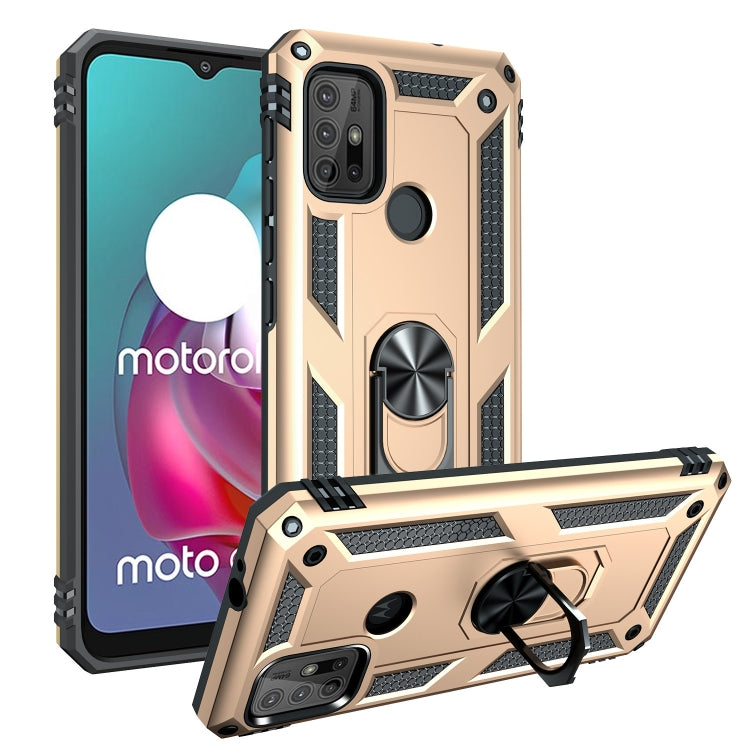 For Motorola Moto G30 / G10 Shockproof TPU + PC Protective Case with 360 Degree Rotating Holder