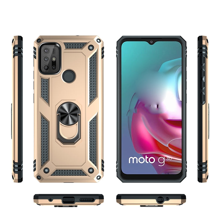 For Motorola Moto G30 / G10 Shockproof TPU + PC Protective Case with 360 Degree Rotating Holder