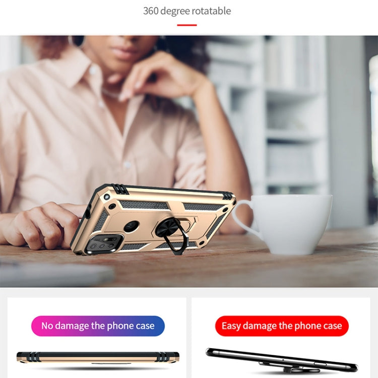 For Motorola Moto G30 / G10 Shockproof TPU + PC Protective Case with 360 Degree Rotating Holder
