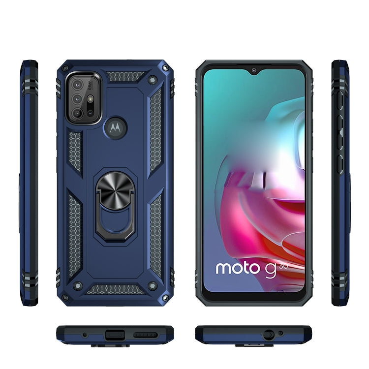 For Motorola Moto G30 / G10 Shockproof TPU + PC Protective Case with 360 Degree Rotating Holder