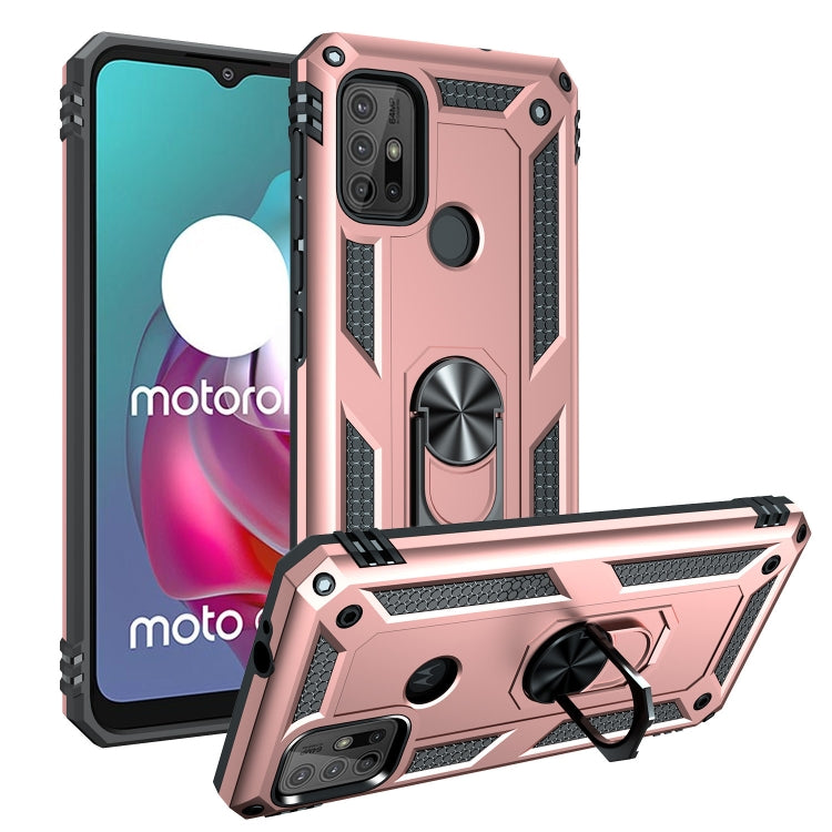 For Motorola Moto G30 / G10 Shockproof TPU + PC Protective Case with 360 Degree Rotating Holder