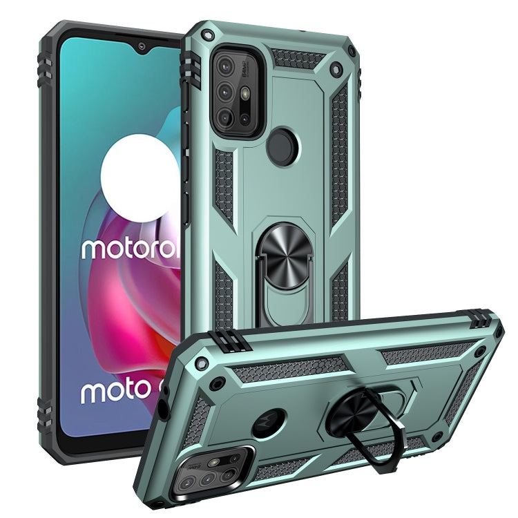 For Motorola Moto G30 / G10 Shockproof TPU + PC Protective Case with 360 Degree Rotating Holder
