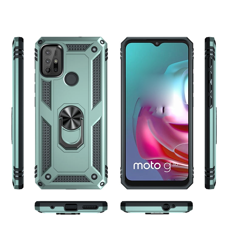 For Motorola Moto G30 / G10 Shockproof TPU + PC Protective Case with 360 Degree Rotating Holder