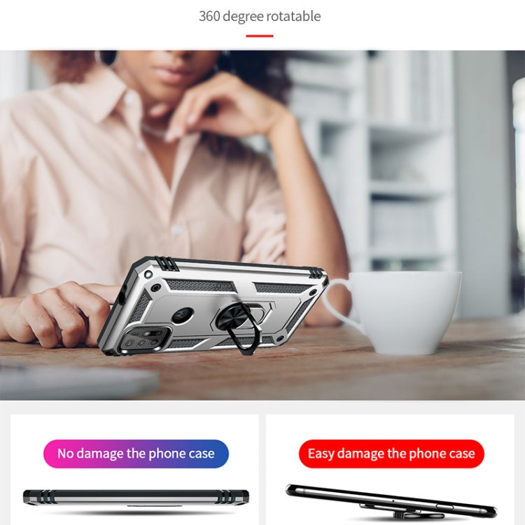 For Motorola Moto G30 / G10 Shockproof TPU + PC Protective Case with 360 Degree Rotating Holder